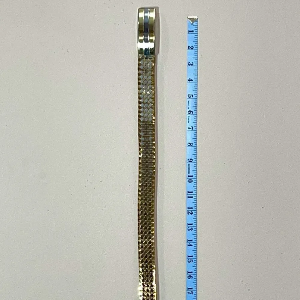 Vintage Gold & Silver Metallic Stretchy Belt